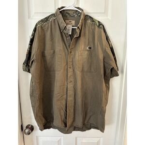 Men's Mossey oak 2XL button up shirt camouflage hunting outdoor